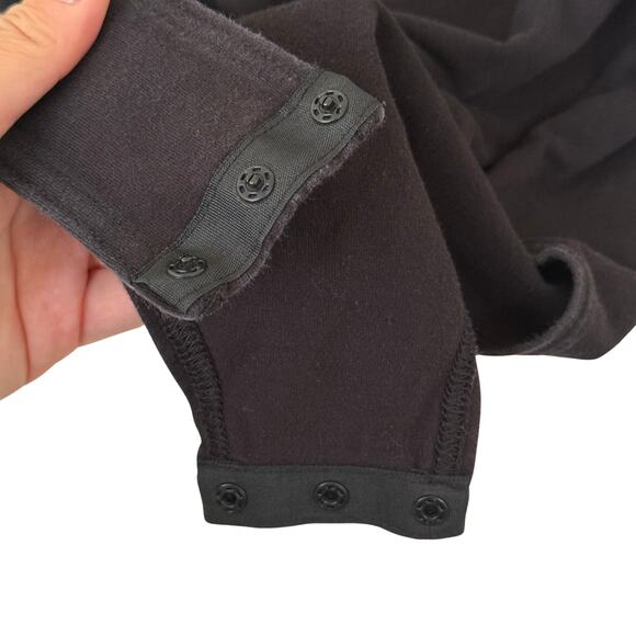 RARE Stussy Black Cotton Blend Embroidered Open Back 1-Piece Bodysuit - 12 - Picture 4 of 6